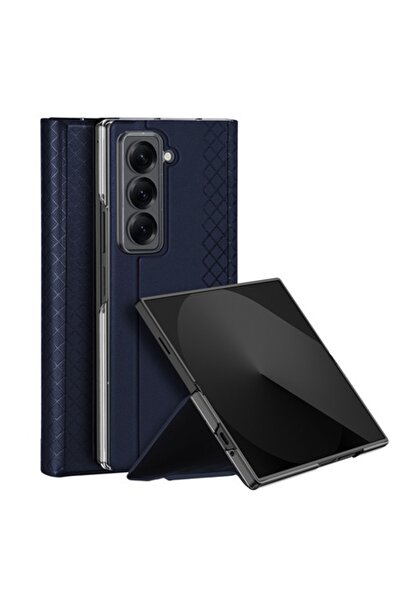 Danex Husă de protecție pentru Samsung Galaxy Z Fold SE, S34, -Piele, Albastră