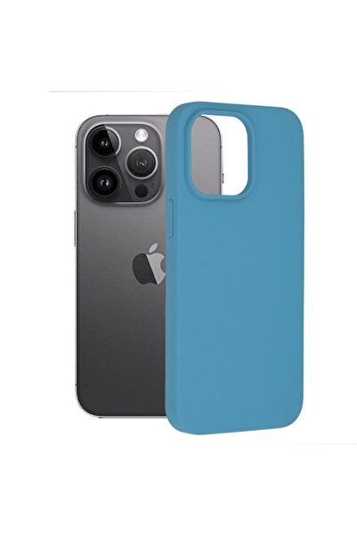 OEM Carcasă pentru iPhone 14 Pro Max, silicon, albastru denim