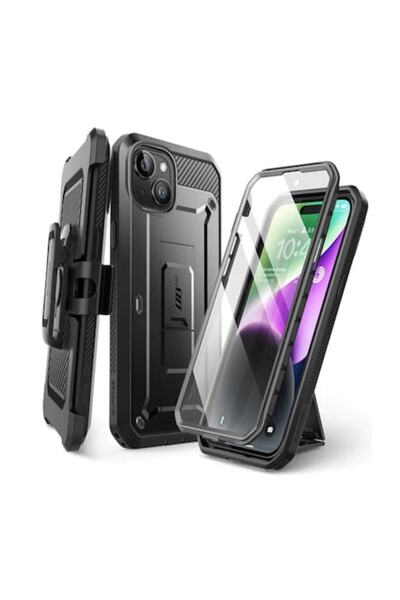 Glovi Carcasă neagră Pitch compatibilă cu iPhone 15, calitate premium, U989