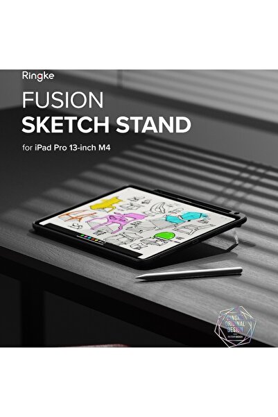 AXIO Husa pentru iPad Air 13 2024, A31, Poliuretan, Smoke Black