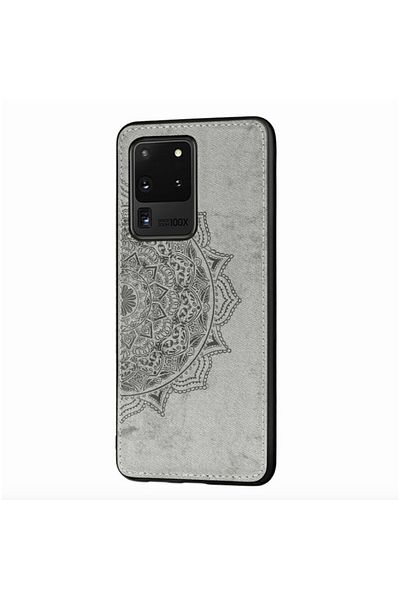 OEM Carcasă Mandala Gri pentru Samsung Galaxy S20 Ultra - Protecție spate, Bară de protecție și Husă de protecție