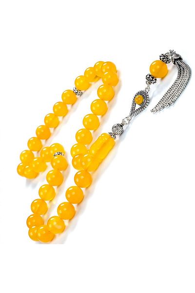 TESBİHCİBABA Premium Class Enamel Antique Drop Amber Prayer Beads