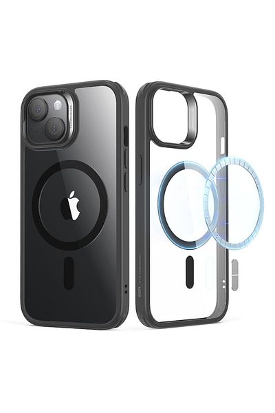 OEM Protective Case for iPhone 15, Slim Protector, B1047, Thermoresistant Plastic, Crystal Clear Black