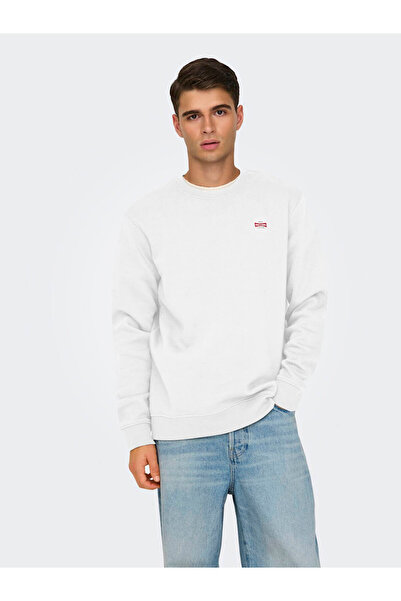 Only & Sons Onsdawson Beyaz Erkek Sweatshirt 22033193