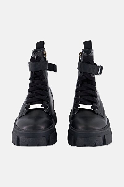 Steve Madden Women Tanker-L Lace Up Ankle Boots, Black