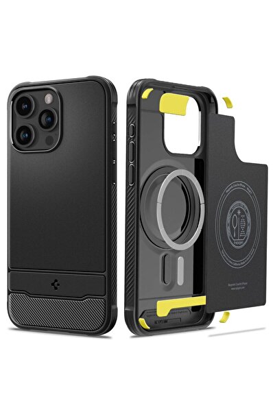 OEM Protective Case Compatible with iPhone 15 Pro Max, Rugged Armor MagSafe, H137, PU, Black