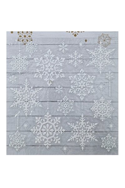 Evolium Set of 20 decorative snowflake stickers, Evolium, White