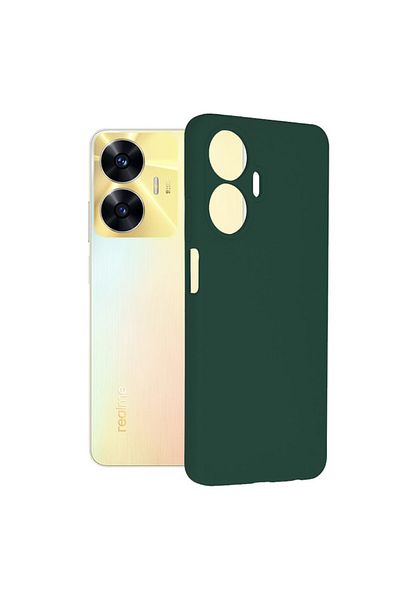 OEM Husa Cu Grad Ridicat de Protectie pentru Realme C55, Stylish Look, B1072, Siliciu, Verde inchis