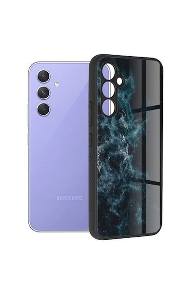 OEM Carcasă de înaltă protecție pentru Samsung Galaxy A54, Sleek Defense, B1619, plastic dur, Majestic Navy Nebul