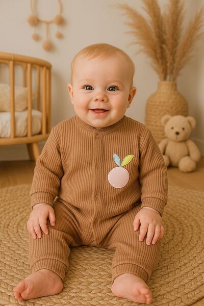 Necix's KIZ BEBEK YUMUŞAK DOKULU FİTİLLİ %100 PAMUK TULUM