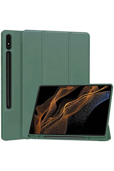 Rao Tablet Case for Samsung Galaxy Tab S8 Ultra, Flex Trifold, F57, TPU, Intense Green