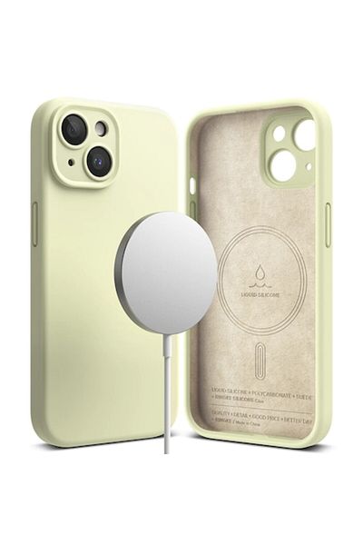 Axios Protective Case for iPhone 15 Plus, Ergonomic, B696, Hard Plastic, Sunny Lime