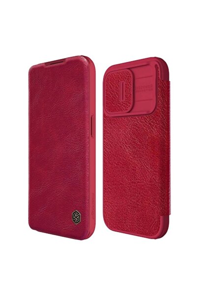 OEM Husa pentru iPhone 15 Pro, QIN Pro Leather Case, R95, Red