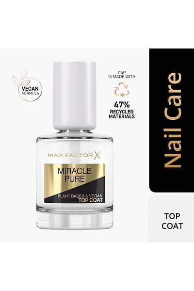Max Factor طلاء أظافر ماكس فاكتور ميراكل بيور للعناية العلوية - 12 مل