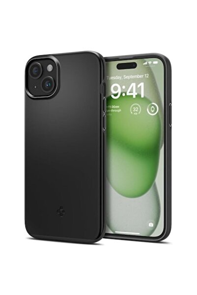 OEM Husă de protecție compatibilă cu iPhone 15 Plus, subțire, H73, neagră