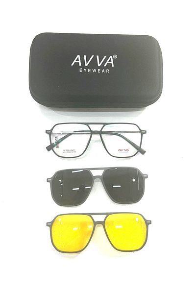 Avva 2119 C2 F-G Polarized&Headlight Clip-On Men's Sunglasses