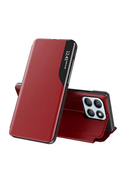 DONARIS Husa compatibila cu Honor X8b, Ultra-Thin Profile, T306, Piele ecologica, Crazy Red