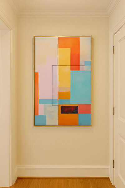 seninürünün Ράννα - Μονόχρωμο Μοντέρνο Πίνακα Ζωγραφικής με Μεταλλικό Κορνίζα...