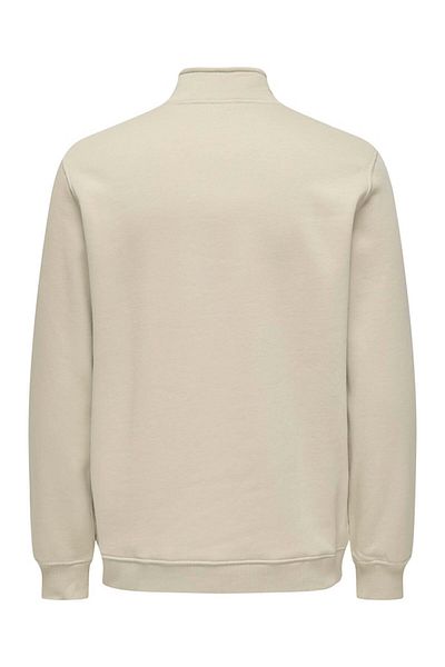 Only & Sons Unbequemes Reg-Sweatshirt mit halbem Reißverschluss – Silver Lining 22030922