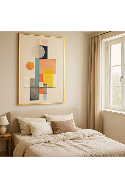 seninürünün Vellor - Μονόχρωμο Μοντέρνο Πίνακα Ζωγραφικής με Μεταλλικό Κορνίζ...