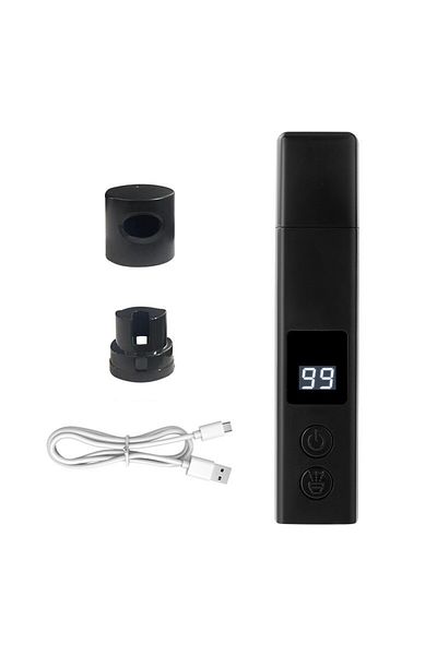 Flippy Pilă electrică pentru animale de companie, rabatabilă, încărcare USB, laser pentru joacă, capac anti-praf, afișaj electronic, negru