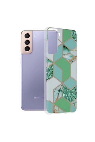 OEM High Protection Case for Samsung Galaxy S21 Plus 5G, Advanced Style, Thermoresistant Plastic, Green