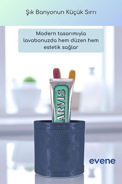 Evene Θήκη οδοντόβουρτσας Βάση οδοντόβουρτσας Βάση οδοντόβουρτσας Σκούρο ματ μπλε χρώμα Μοντέλο 82