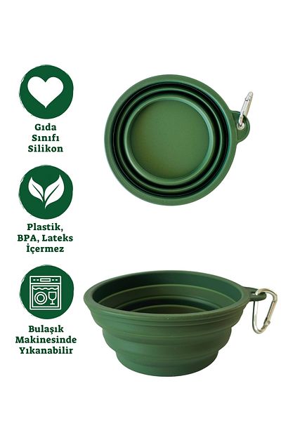 Pet And Planet Collapsible and Portable Travel Container for Cat and Dog |   Premium Silicone, Food or Water Bowl