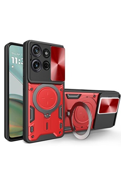 Velo Husă compatibilă Motorola Moto G75 - Aspect elegant P776, Plastic, Roșu ...