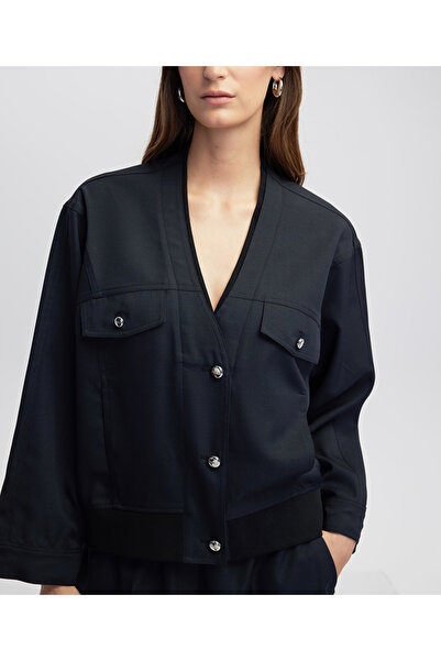 İpekyol Fabric Mix Bomber Jacket