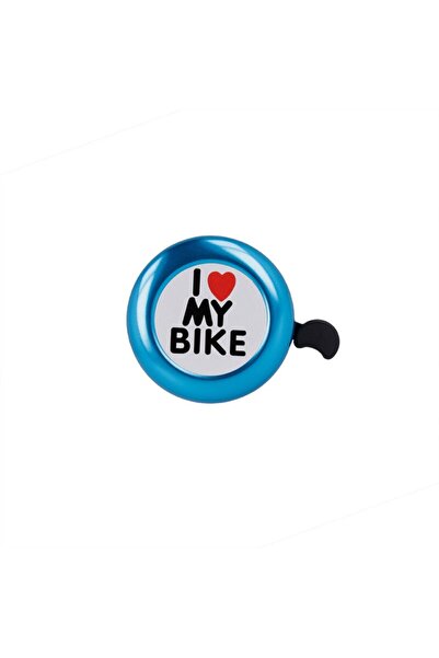 Bibilel Sonerie bicicletă din aluminiu, „I Love My Bike”, albastră, TLF-BBL4742