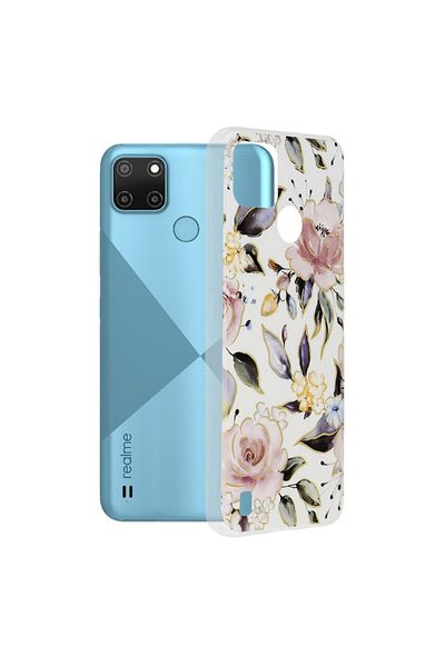 OEM Protective Case for Realme C21Y/C25Y, Stylish Look, B2540, Thermoresistant Plastic, Chloe White