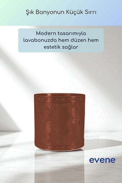 Evene Θήκη οδοντόβουρτσας Βάση οδοντόβουρτσας Βάση οδοντόβουρτσας Σκούρο καφέ Χρώμα Μοντέλο 82