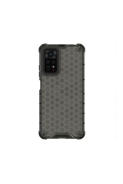 OEM Carcasă de protecție Honeycomb Armor pentru Xiaomi Redmi Note 10, neagră și transparentă