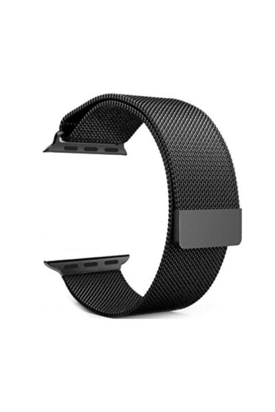 Bibilel Curea din oțel inoxidabil pentru Apple Watch 1/2/3/4/5, compatibilă cu 42/44 mm, neagră, BBL1881