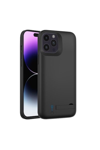 OEM Carcasă pentru iPhone 14 Pro Max cu baterie de 6000mAh, metalică, neagră