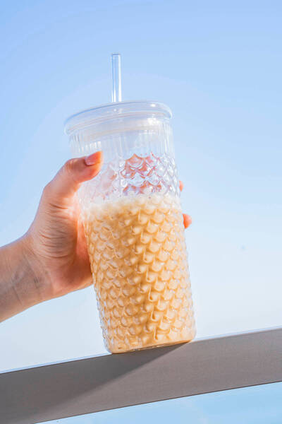 ACAR Ripple Pipetli Cam Bardak - 550 ml