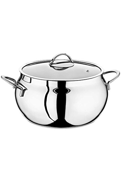 OMS 2031 - 2 Parça, İndüksiyonlu, 28x18 Cm - 10,5 Litre, Derin Çelik Tencere, Gümüş