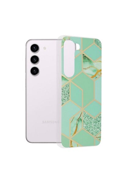 OEM Husa pentru Samsung Galaxy S23 - Techsuit Marble Series - Green Hex