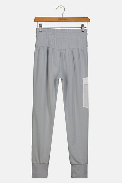Nike Kids Girl Standard Fit Brand Logo Training Sweatpants, Grey