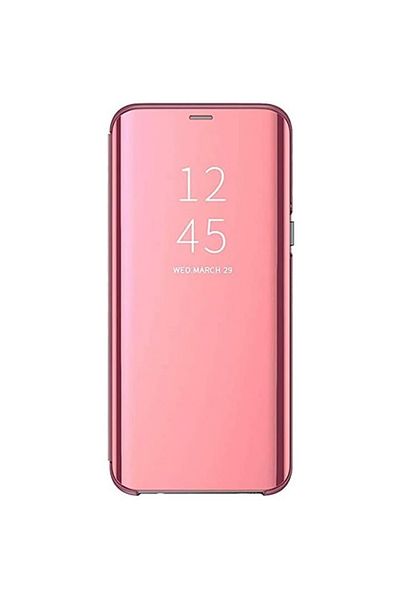 Bibilel Clear View Case for Samsung Galaxy S22 5G, Flip Cover, Rose Gold