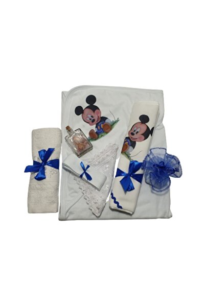 OEM Set complet de botez, 7 piese, albastru