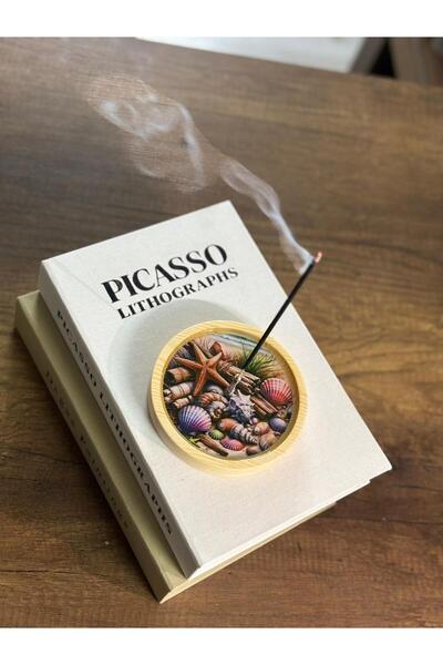 AKAL Ahşap Dekoratif Baskılı Tütsülük