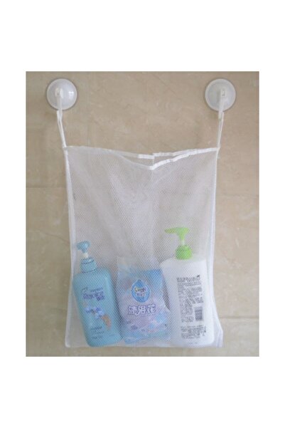 OEM Bath toy net with suction-cup attachment system, white