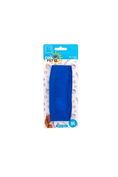 OEM Zgardă răcoritoare reglabilă pentru câini COOL OFF, mărimea M 48 x 6,5 cm, culoarea albastră