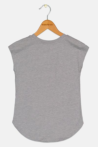 Nike Kids Girl Sportswear Fit Training T-Shirt, Grey