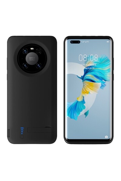Techsuit Carcasă pentru Huawei Mate 40 Pro cu baterie de 4800mAh, metalică, neagră