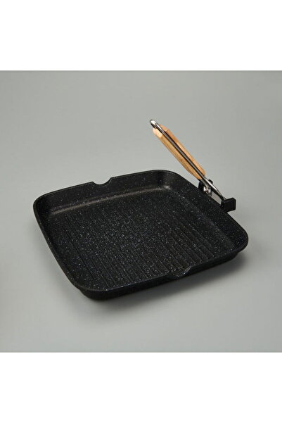 Cem Cast Iron Grill Pan - Gray - 28X28 cm