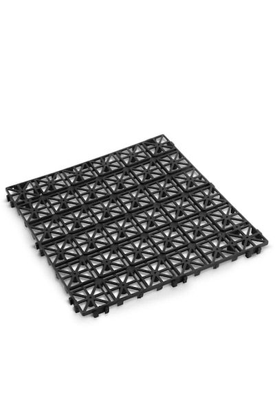 CLICK Black Plastic Garden Paving 29 X 29 X 1.5 Cm 4 Pcs/Pack