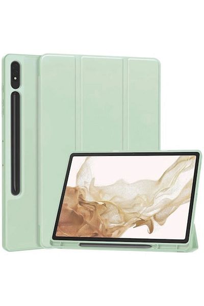 Rao Tablet cover compatible with Samsung Galaxy Tab S7 Plus/S8 Plus, Flex Trifold, F53, TPU, Matcha Inte